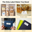 SUPVAN T50M Pro Bluetooth Label Maker Machine with Tape, Wide Waterproof Label, Versatile App with 30 Fonts and 660+ Icons, Inkless Labeler for Home, Kitchen, School, Office Organization, Set 1 🍁 All In One Marketplace Canada