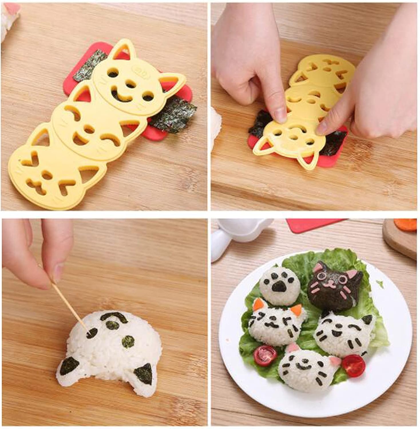 Japanese Kitty Rice Ball Mold Set