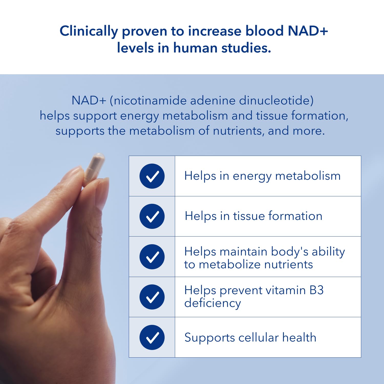 NAD Supplement 300mg per Serving - 30 Day Supply, Clinically Proven to Increase NAD+, Patented Nicotinamide Riboside, Cellular Health & Energy Metabolism, Health Canada Licenced, 30 Capsules 🍁 All In One Marketplace Canada