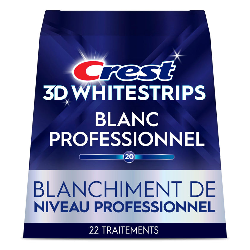 Crest 3D Whitestrips Professional White At-Home Teeth Whitening Kit, 22 Treatments, 20 Levels Whiter 🍁 All In One Marketplace Canada