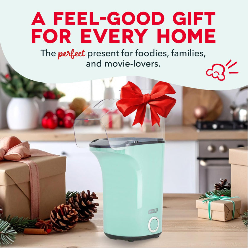 Dash Fresh Pop Popcorn Maker, 16-Cup Hot Air Popper, Aqua 🍁 All In One Marketplace Canada
