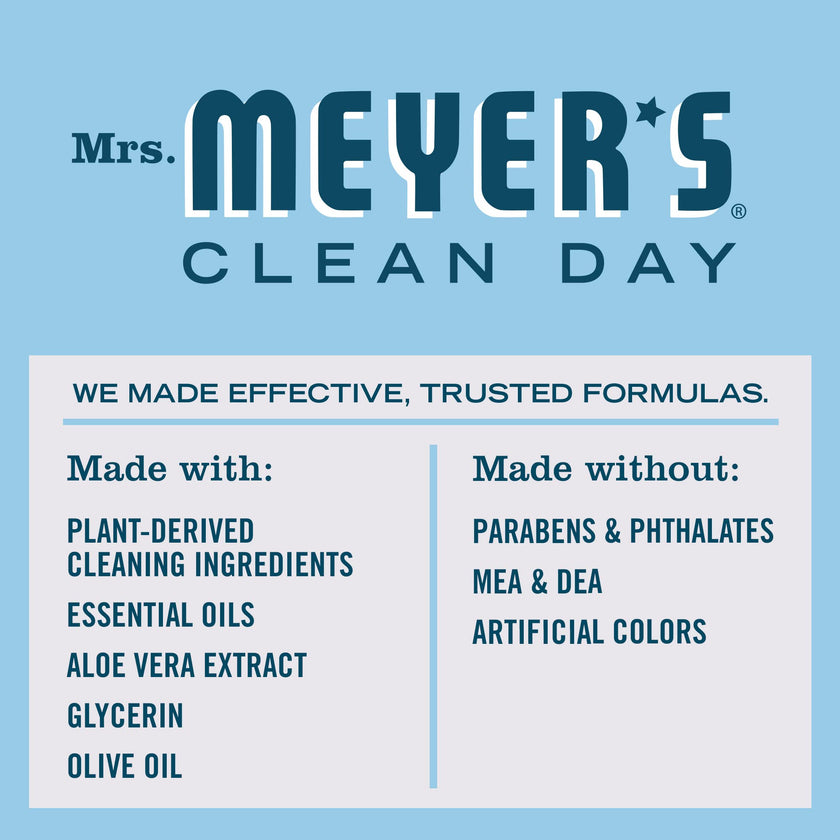 Mrs. Meyer's Clean Day Liquid Hand Soap, Rain Water, Cruelty Free & Biodegradable Hand Wash Formula Made with Essential Oils, 370 ml Bottles, 4 Pack 🍁 All In One Marketplace Canada