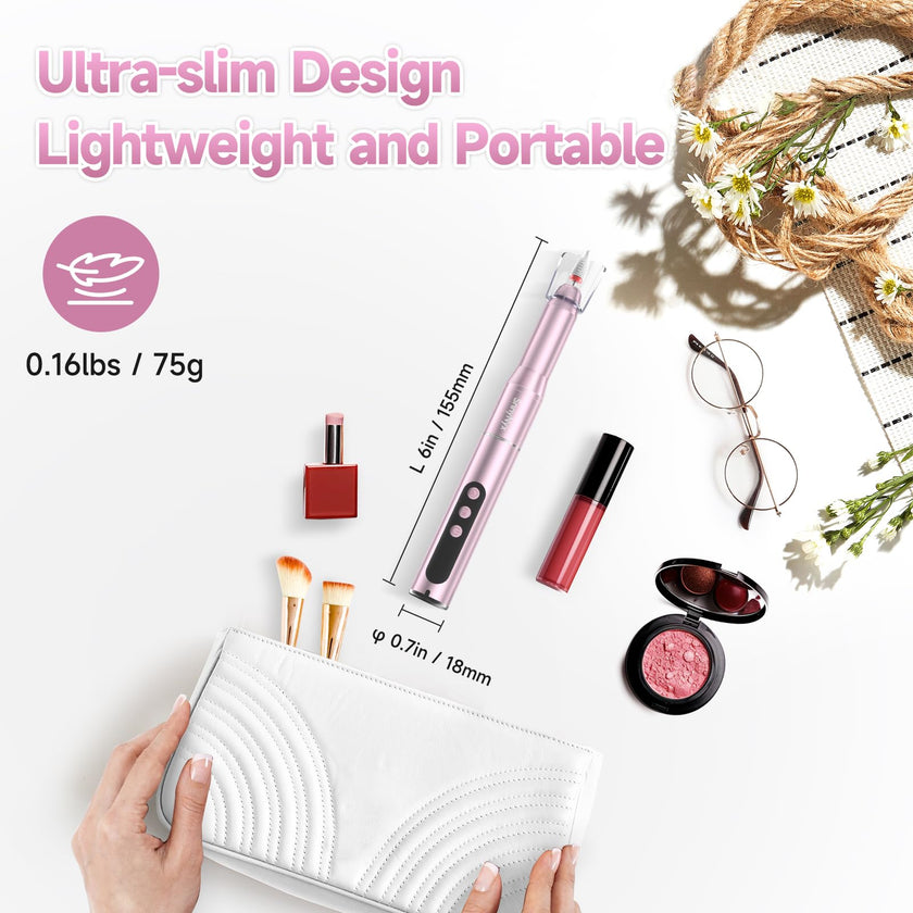 SnnyNyx Cordless Electric Nail Drill 35000 RPM, Professional Nail File Kit with LCD Display, 12 Bits & 36 Sanding Bands, Rechargeable Manicure Pedicure Kit for Acrylic Gel Nails, Salon & Home Use(Rose Gold) 🍁 All In One Marketplace Canada