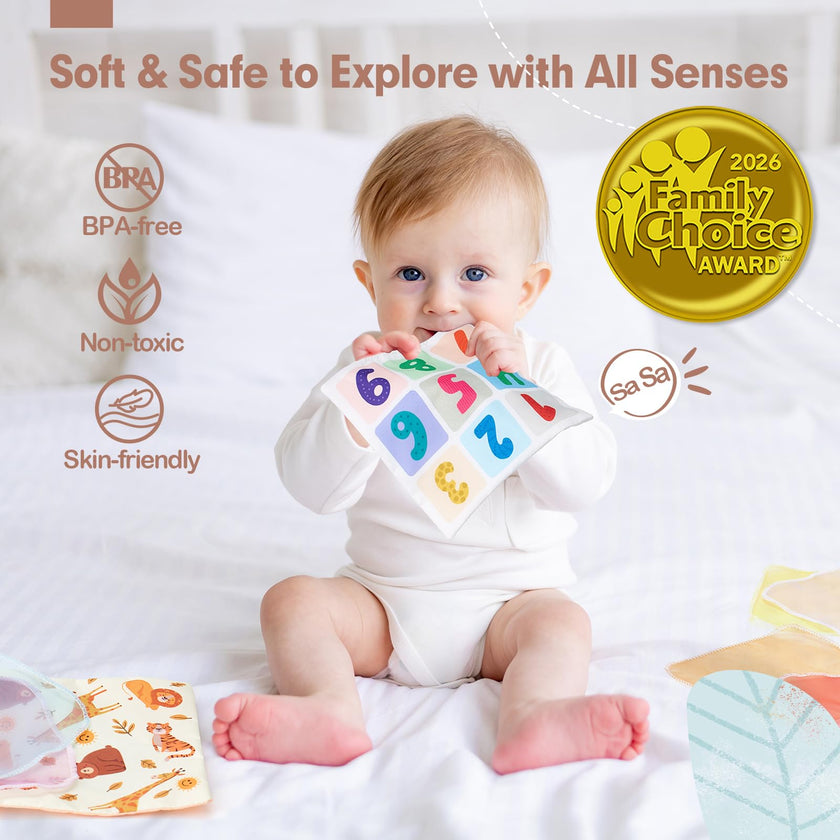 hahaland Baby Tissue Box Toy - Montessori Baby Toys 6-12 Months, Mirror Sensory Toys for Babies 12-18 Months, Boy Girl Gifts for 6M+ 🍁 All In One Marketplace Canada