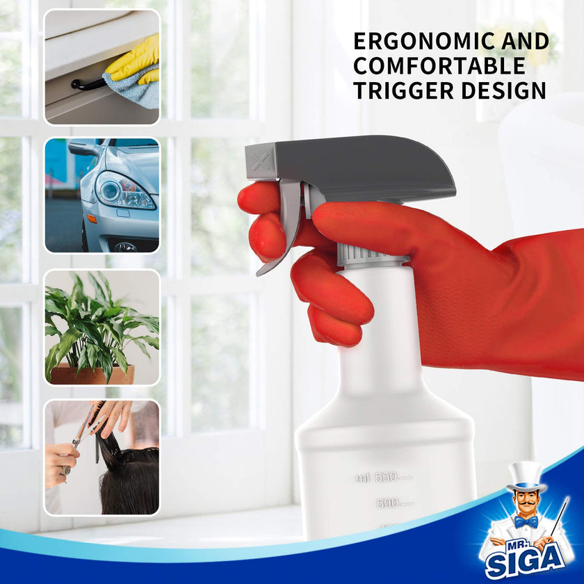MR.SIGA 24 oz Plastic Spray Bottles for Cleaning Solutions, HDPE Commercial Grade Refillable Spray Bottles with Measurements and Adjustable Leak Proof Nozzle, 3 Pack 🍁 All In One Marketplace Canada