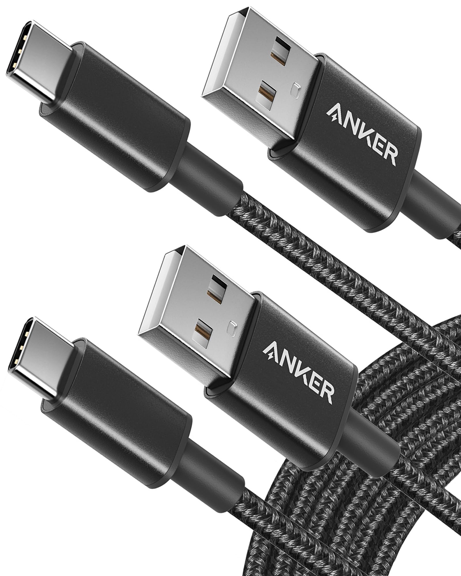 Anker Cable [2 Pack, 10FT], USB A to USB C Cable for Samsung Galaxy S10 S10+, LG V30, Beats Fit Pro and More (Black) 🍁 All In One Marketplace Canada