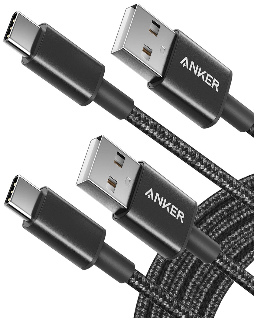Anker Cable [2 Pack, 10FT], USB A to USB C Cable for Samsung Galaxy S10 S10+, LG V30, Beats Fit Pro and More (Black) 🍁 All In One Marketplace Canada