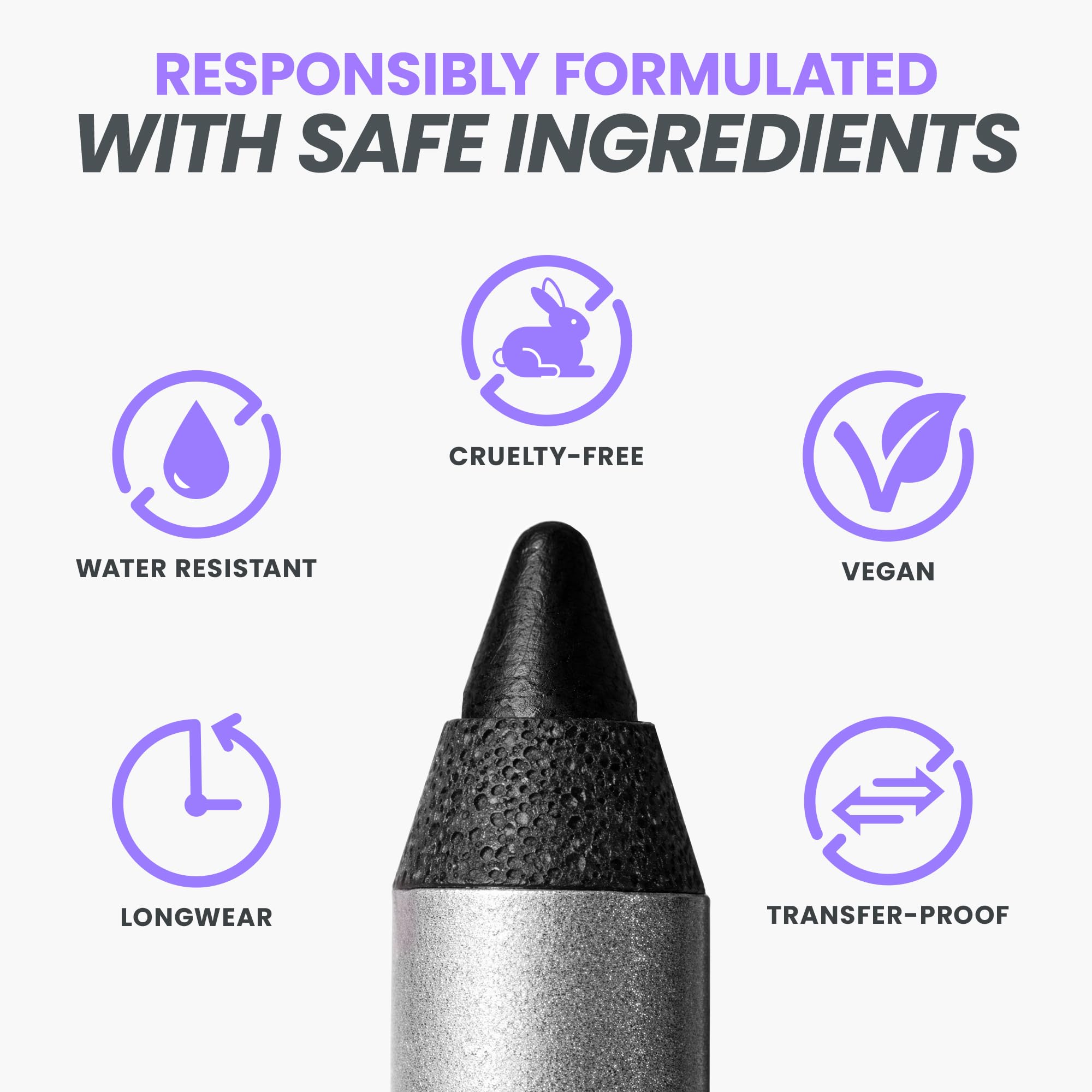 Wonderskin Eyeliner Pencil, 1440 Longwear Deep Black Eyeliner Pencil - Waterproof, Sharpenable & Smudge Proof (Liquorice) 🍁 All In One Marketplace Canada