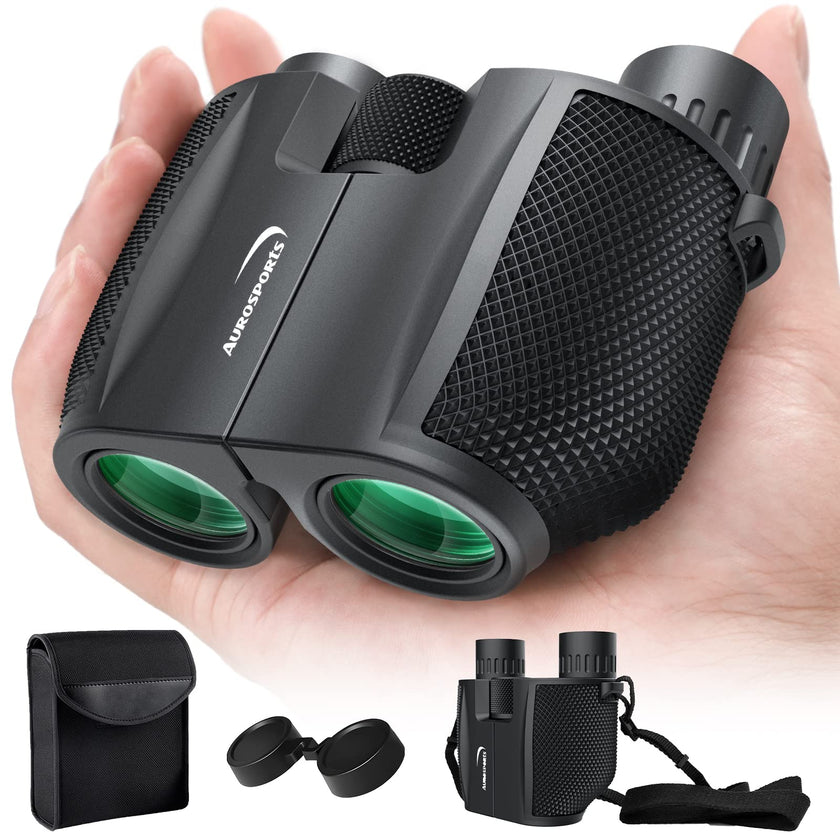 Aurosports 10x25 Binoculars for Adults Kids, Bright View Compact Binoculars with Weak Light Vision, Easy Focus Small Binoculars for Bird Watching Outdoor Sports Games Travel Hunting Hiking 🍁 All In One Marketplace Canada