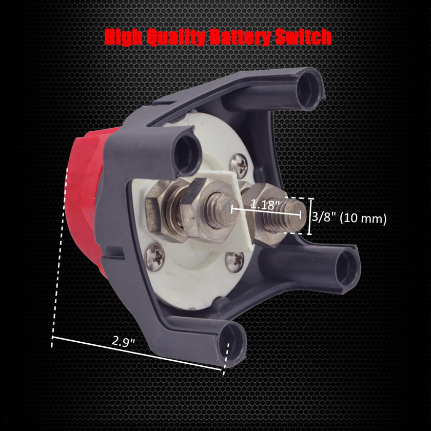 Ampper Battery Disconnect Switch, 12-48 V Battery Power Cut Master Switch Disconnect Isolator for Car, Vehicle, RV and Boat (On/Off) 🍁 All In One Marketplace Canada