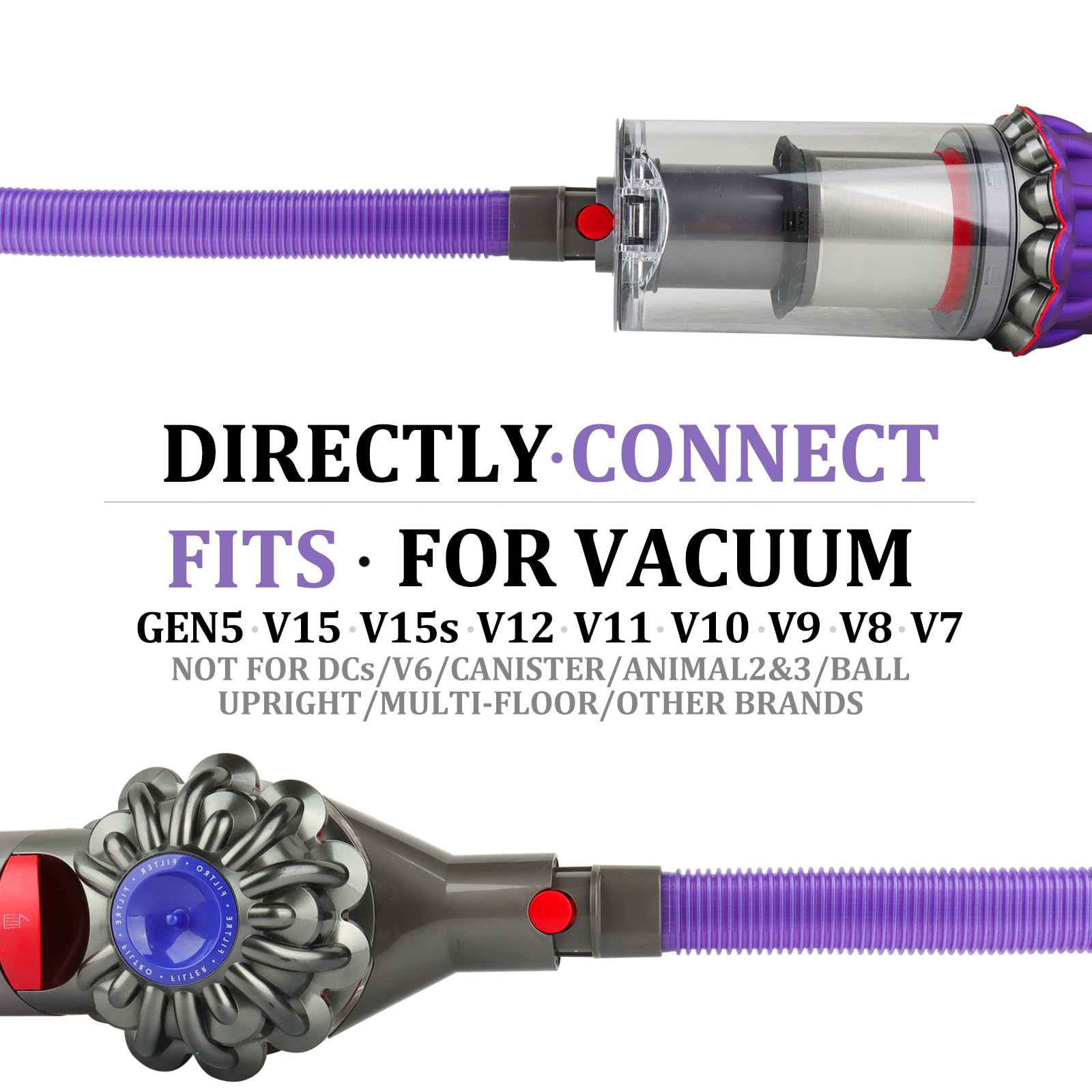 Fullclean Dryer Vent Cleaner Kit for Dyson Gen 5 V15 V12 V11 V10 V8 V7 Detect Absolute Cyclone Outsize Slim Vacuum Cleaner Nozzle Crevice Flexible Dryer Lint Removal Tool Attachments 🍁 All In One Marketplace Canada