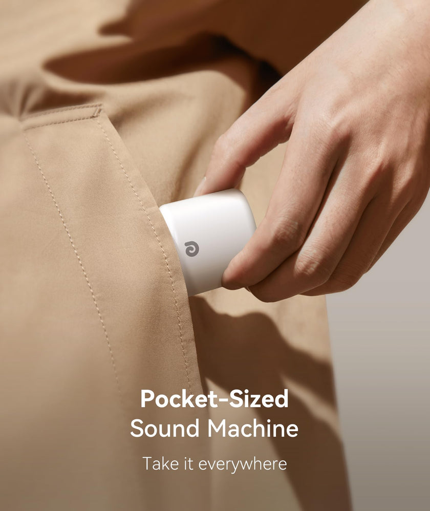Dreamegg White Noise Machine - Portable Sound Machine Baby Adult, Travel White Noise Sound Machine, 16 Soothing Sounds, Rechargeable, Mini Sound Machine for Sleeping Baby Shower Home Hotel Gift, White 🍁 All In One Marketplace Canada