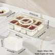 KIGITIONE Divided Snackle Box, 8 Compartments Portable Serving Tray with Lid and Handle, Clear Snack Platter Organizer for Fruits, Snacks, Nuts, Candy, Ideal for Party, Travel & Picnics 🍁 All In One Marketplace Canada
