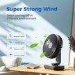OCOOPA Small Desk Fan, 4000mAh Rechargeable USB Fan Battery Operated, 4 Speeds, 5'' Portable Table Fan with Strong Airflow Quiet, Detachable Grille, Mini Desktop Fan(Blue) 🍁 All In One Marketplace Canada