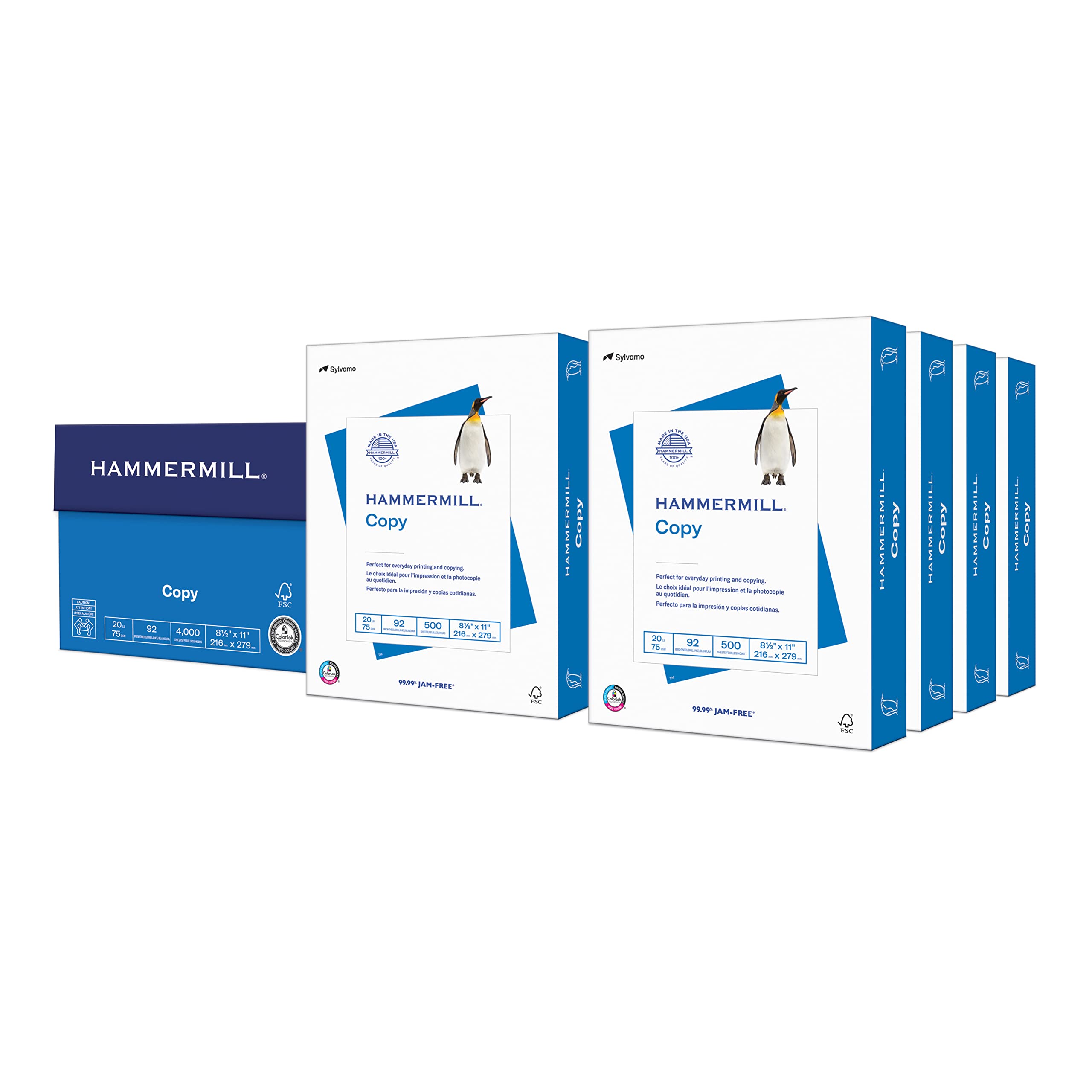 Hammermill Paper, Copy, 20lb, 8.5x11, Letter, 92 Bright, 4,000 sheets / 8 ream case, (113640) Made In The USA 🍁 All In One Marketplace Canada