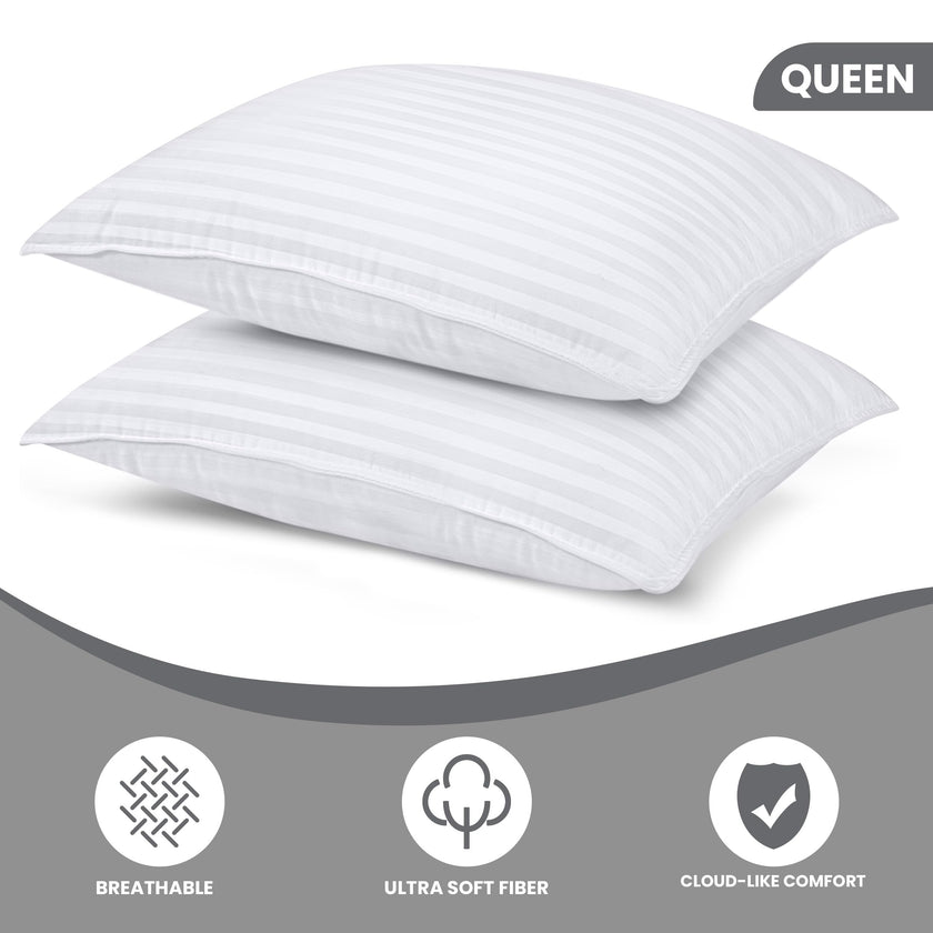 Utopia Bedding Pillows Queen Size 2 Pack – Soft, Supportive Hotel Quality Bed Pillow, Down Alternative Cooling Pillow for Side, Back or Stomach Sleepers, Premium Queen Pillows 🍁 All In One Marketplace Canada