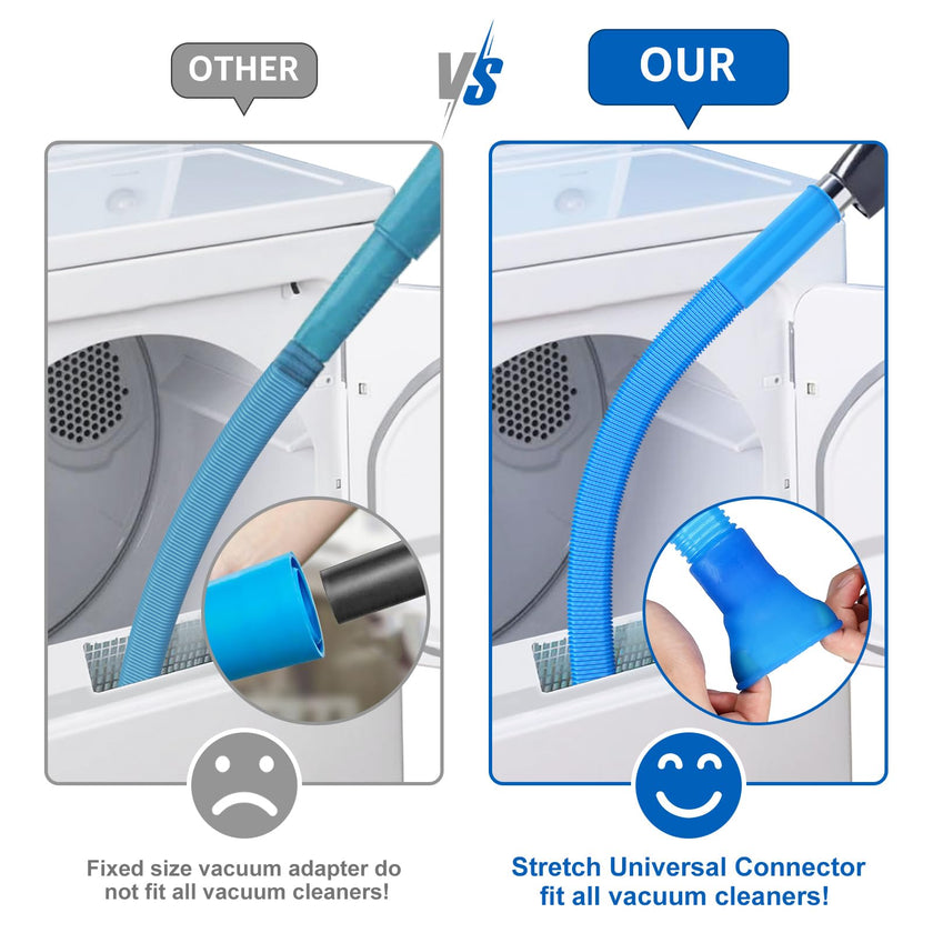 Sealegend 1 Piece Dryer Vent Cleaning Kit, Dryer Vent Cleaner Dryer Lint Vacuum Attachment with Stretch Connector Compatible with All Vacuum Cleaner Vacuum Hose Lint Remover, Blue 31.5 Inch 🍁 All In One Marketplace Canada