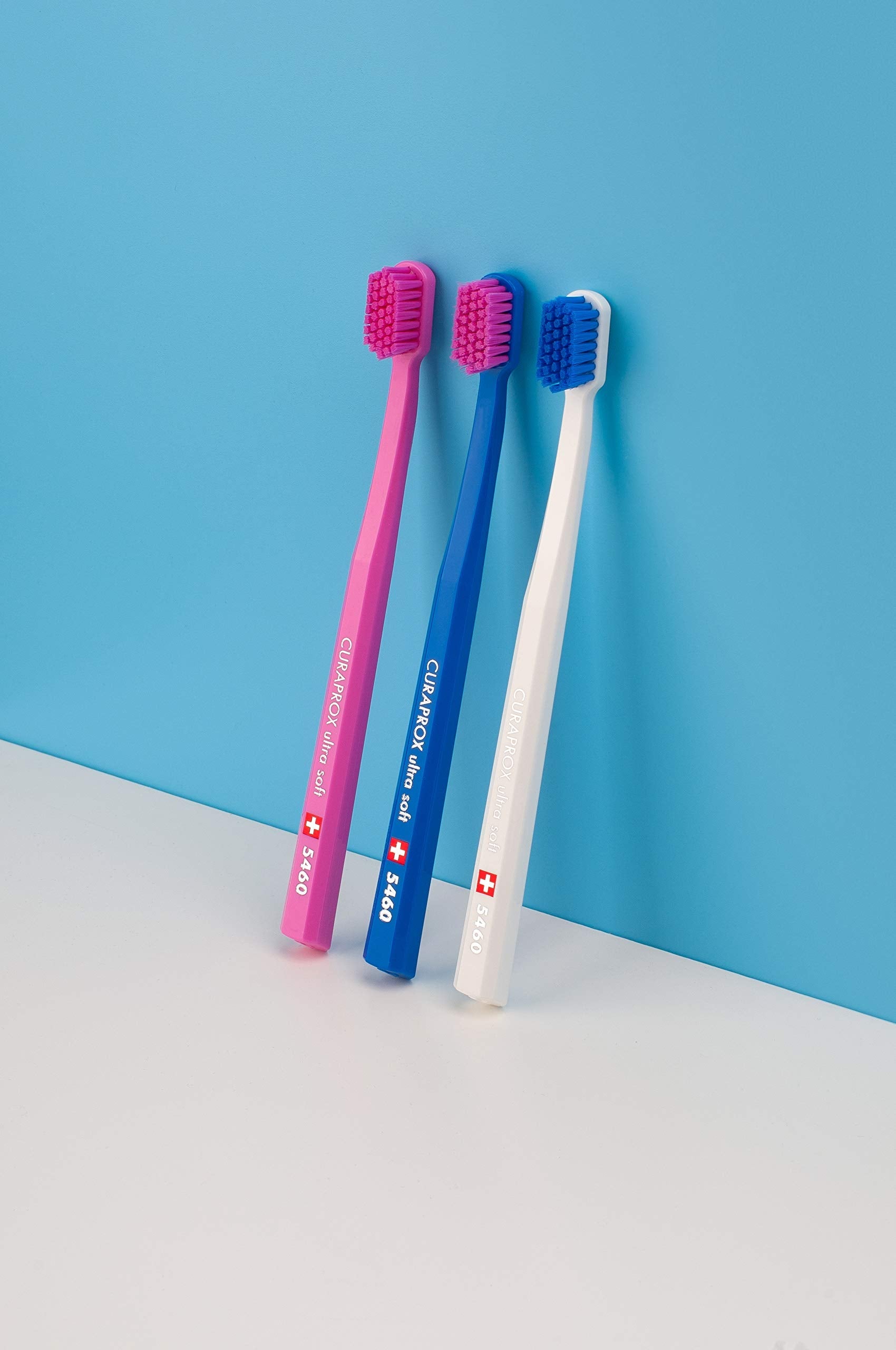 Curaprox CS 5460 Ultra Soft Toothbrush (3-Pack Bilingual) - Gentle Soft Bristles Tooth Brush for Sensitive Gums - Premium Swiss Oral Care Recommended by Dentists - For Adults & Teens 🍁 All In One Marketplace Canada