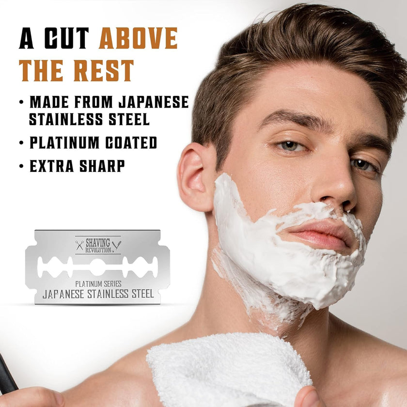 Viking Revolution 50x Safety Razor Blades Men - Platinum Japanese Stainless Steel Double Edge Razor Blade For A Smooth, Precise And Clean Shave - Razor Blades Double Edge - Safety Razor Blade 🍁 All In One Marketplace Canada