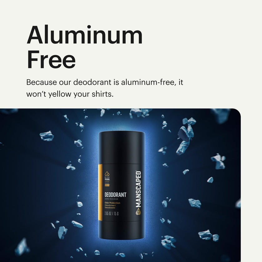 MANSCAPED® UltraPremium Deodorant, Aluminum-Free Clear Formula, Soft and Comfortable with Cologne-Quality Fragrance for Under Arm Odor Protection, 2.65 oz Stick (1 Pack) 🍁 All In One Marketplace Canada