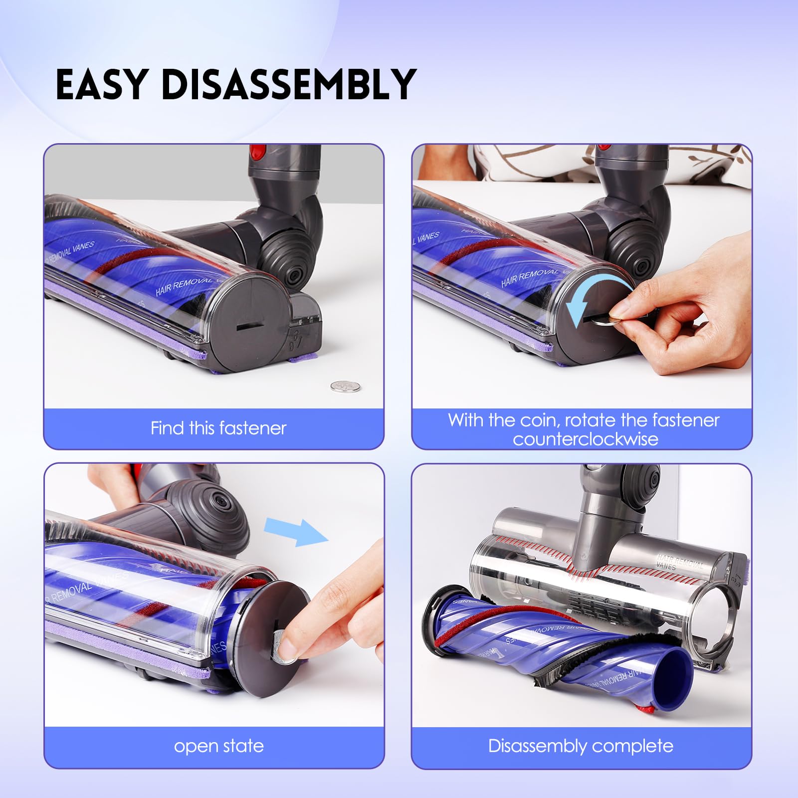 Upgrade Anti-Tangle Replacement Vacuum Head Compatible with Dyson V7,V8, Cyclone V10,V11,V15 Cordless Vacuum Cleaners, Suitable for Carpets,Rugs,Hardwood Floor 🍁 All In One Marketplace Canada
