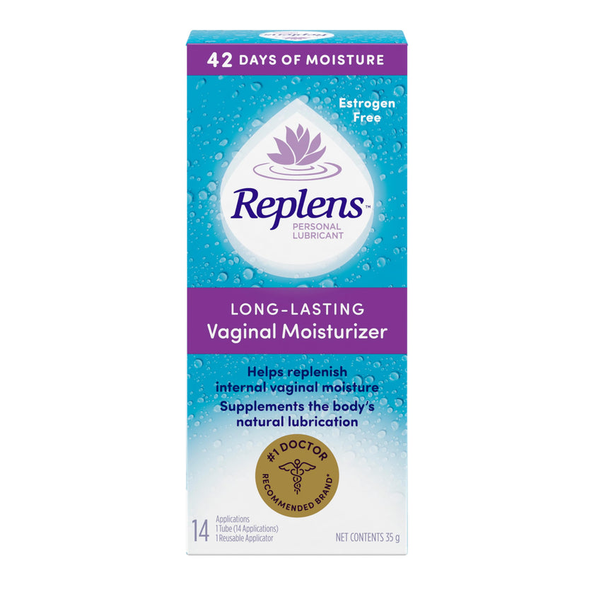 Replens Long-Lasting Vaginal Moisturizer and Lubricant, Replenish internal vaginal moisture, Immediate relief, Paraben free, Estrogen Free, Fragrance Free, 14 Applications, 35 g 🍁 All In One Marketplace Canada