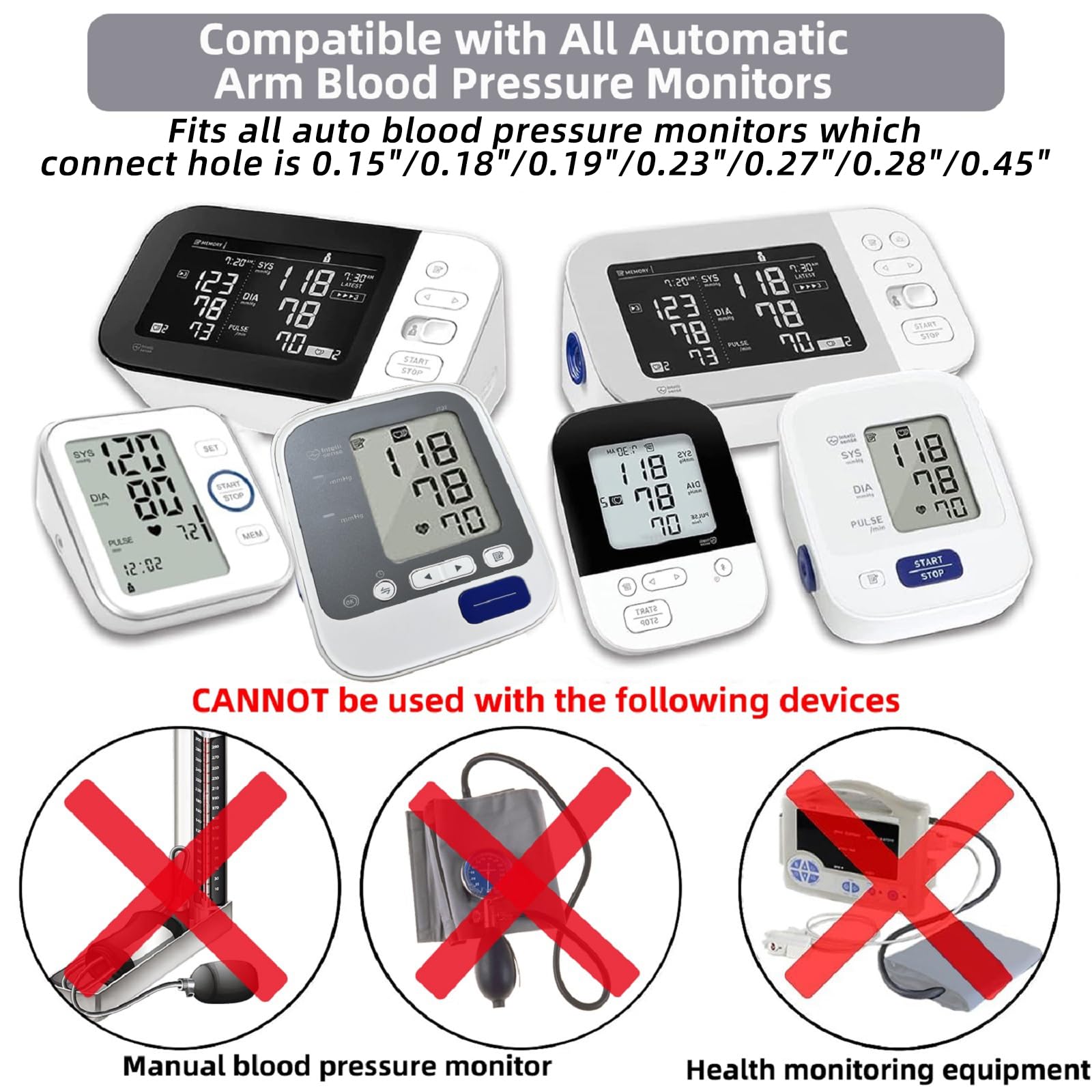 Alcarefam Extra Large Blood Pressure Cuff, 22-66cm XXL Cuff for Big Arms, Replacement Adult Cuff Compatible with Omron BP Monitors, 7 Connectors 🍁 All In One Marketplace Canada
