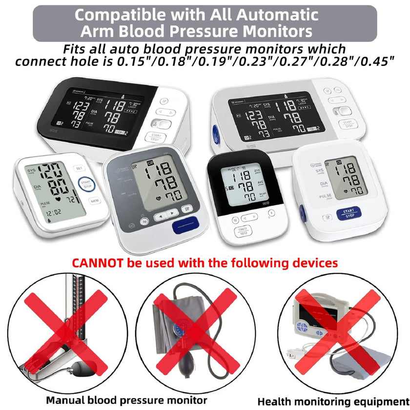 Alcarefam Extra Large Blood Pressure Cuff, 22-66cm XXL Cuff for Big Arms, Replacement Adult Cuff Compatible with Omron BP Monitors, 7 Connectors 🍁 All In One Marketplace Canada