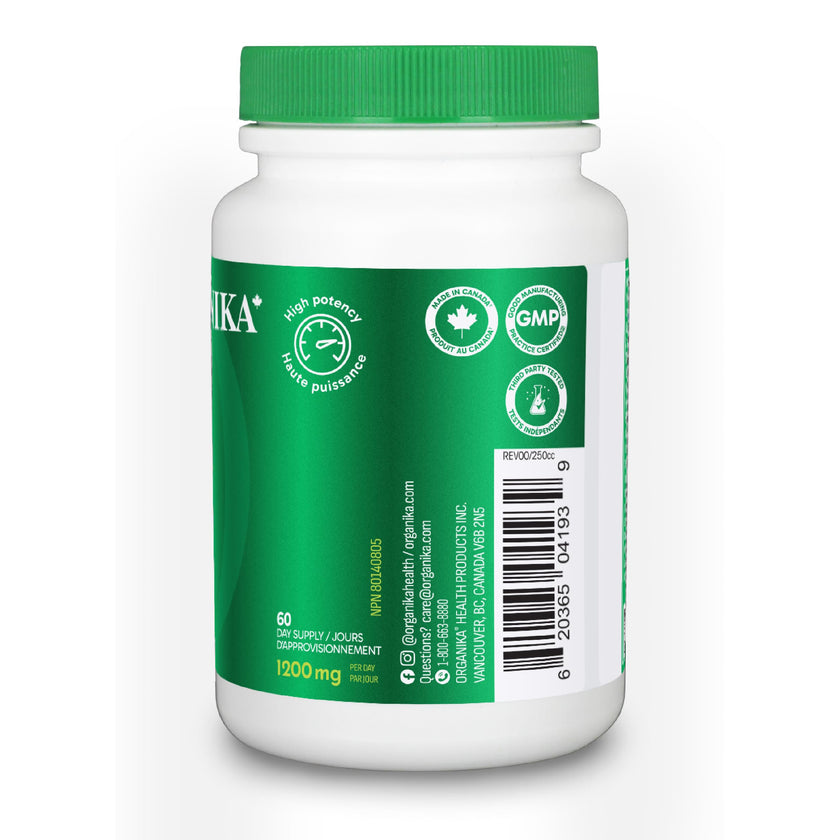 Organika Canadian-Made Moringa Leaf Extract- 1200mg Daily Dose, High Potency, Powerful Antioxidant, Anti-Inflammatory, Blood-Sugar Support, Detox, Source of Vitamins and Minerals- 120vcaps 🍁 All In One Marketplace Canada