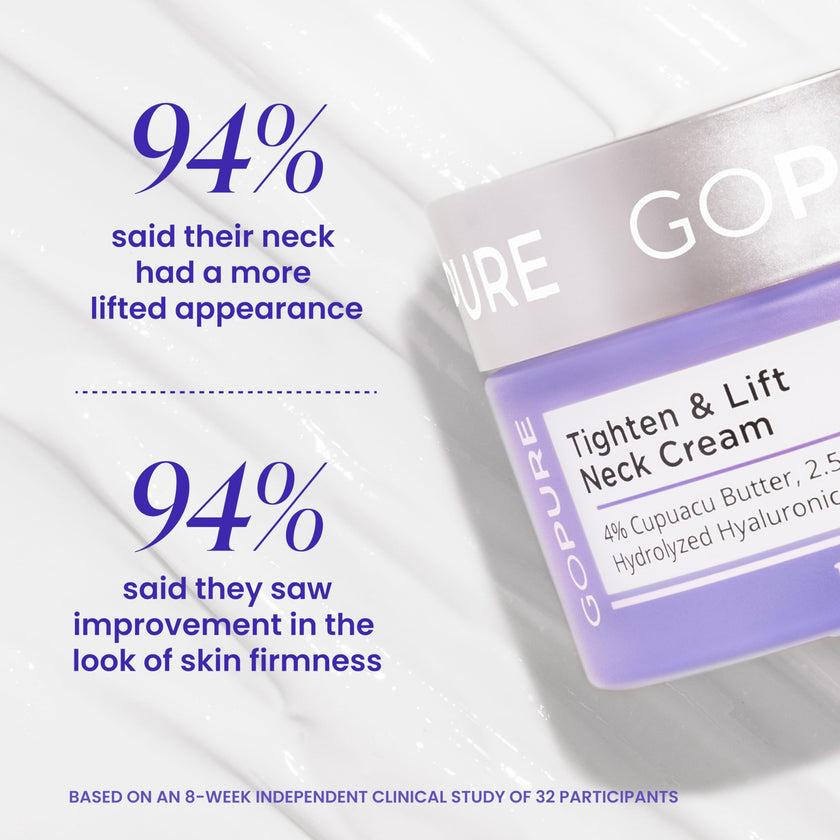 goPure Tighten & Lift Neck & Chest Moisturizer Cream for Visibly Firming, Tightening and Lifting Wrinkles & Crepey Skin, 1.7oz 🍁 All In One Marketplace Canada
