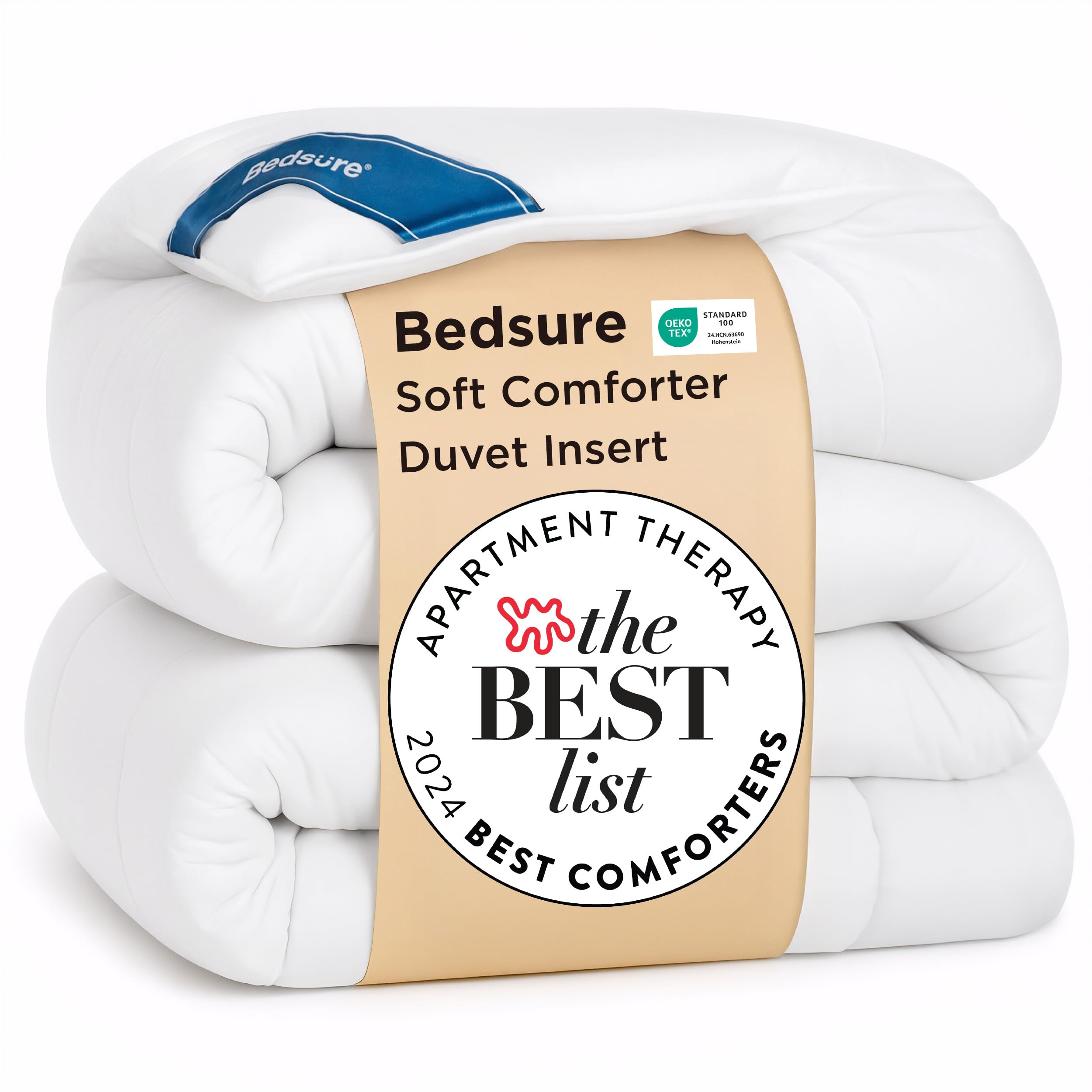 Bedsure White Duvet Insert Queen - Quilted Comforters Queen Size, All Season Duvet, GentleSoft Down Alternative Bedding, with 8 Tabs, Gifts for Women/Men, White, Queen 88 x 88 Inches 🍁 All In One Marketplace Canada