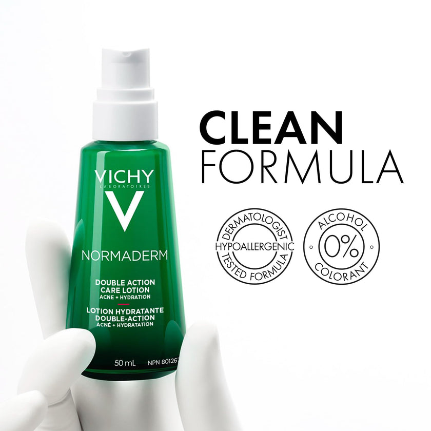 Vichy Face Cream for Acne-Prone Skin, Normaderm Double-Action Anti-Acne Face Moisturizer with Salicylic Acid, Oil-Free, Non-Comedogenic, Hypoallergenic, & Paraben-Free, 50mL 🍁 All In One Marketplace Canada