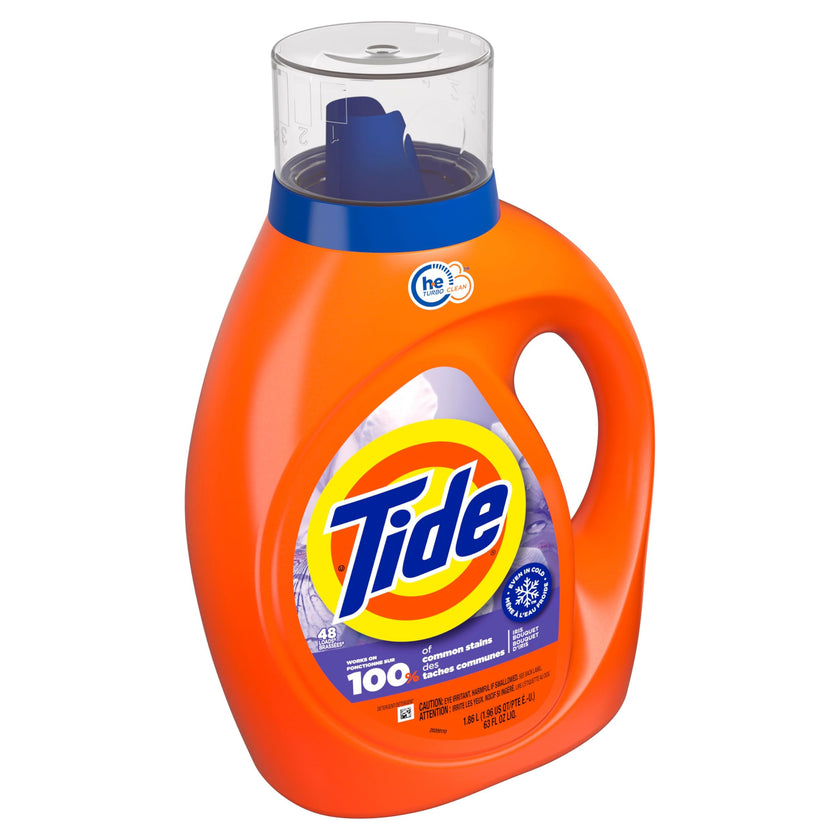 Tide Liquid Laundry Detergent, Iris Bouquet Scent, HE Compatible, Cold Water Clean Liquid Detergent, 1.86 Litres, 48 Loads 🍁 All In One Marketplace Canada