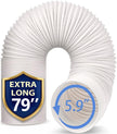 Air Conditioner Hose, Portable Exhaust Vent Hose with 5.9 Inch （6”） Diameter, Counterclockwise AC Hose Length to 80 Inch, Universal Replacement AC Vent Hose for LG and Many More Portable AC 🍁 All In One Marketplace Canada