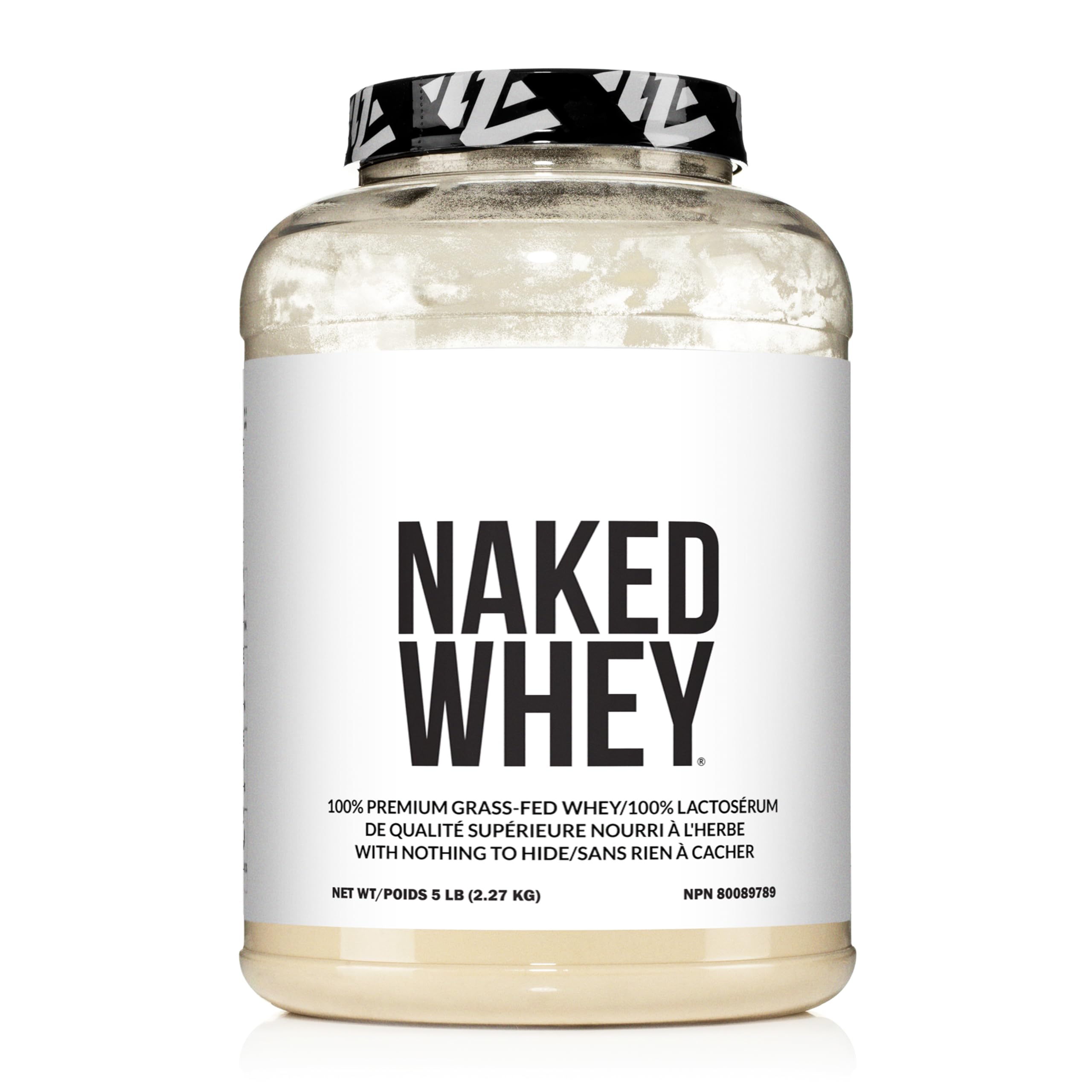 NAKED WHEY 5LB 100% Grass Fed Whey Protein Powder - 1 Undenatured, Bulk, Unflavored - GMO, Soy, and Gluten Free - No Preservatives - Stimulate Muscle Growth - Enhance Recovery - 76 Servings 🍁 All In One Marketplace Canada