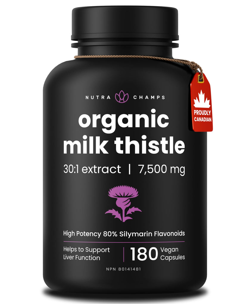 Milk Thistle Capsules – High Potency 30:1 Extract (7,500 mg Equivalent) with 80% Silymarin – Premium Liver Support Supplement for Healthy Flush & Detox – Vegan, Non-GMO – 180 Count 🍁 All In One Marketplace Canada