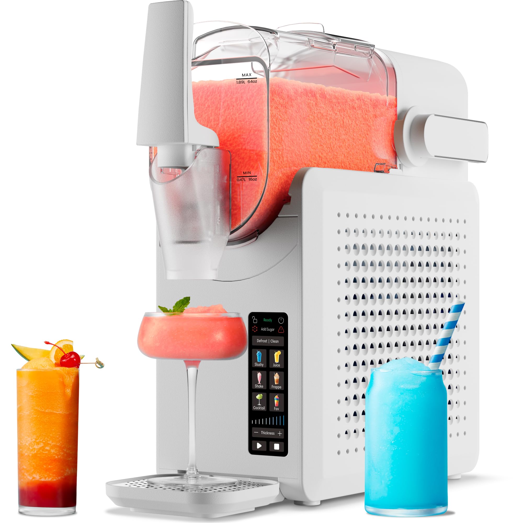 Iceman by Chefman Slush-Ease MAX 90oz Slushie Machine, 64oz Liquid Capacity Frozen Drink Maker & Slushy Machine with 5 Presets and LED Display, Perfect for Frozen Margaritas, Frappes, Smoothies 🍁 All In One Marketplace Canada