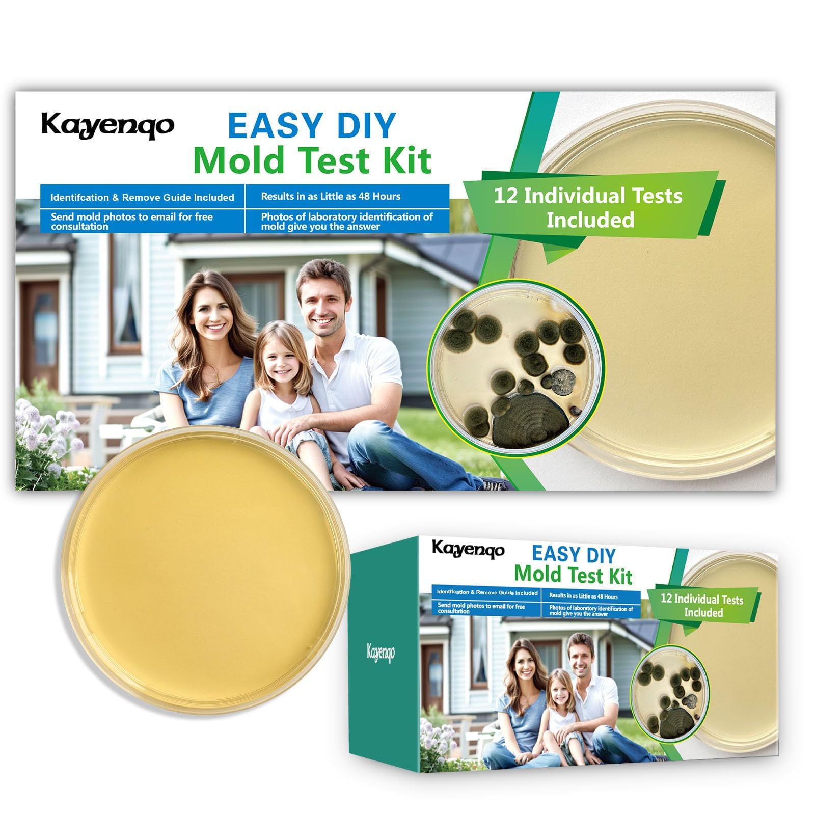 Mold Test Kit for Home - 12 Simple Detection Tests,Test HVAC System,Home Surfaces,& Indoor Air Quality Testing Kits,DIY Mold Detector at Home,Includes Detailed Mold Identification Guide,air Tester 🍁 All In One Marketplace Canada