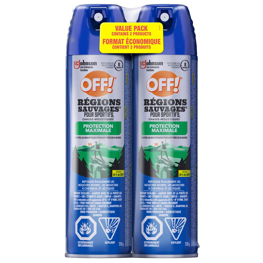 OFF Deep Woods Insect and Mosquito Bug Spray Repellent for Sportsmen, Camping, Safe for Clothing, 230g, 2pk, (Packaging May Vary) 🍁 All In One Marketplace Canada