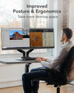 HUANUO Dual Monitor Stand for 13 to 32 Inches, Design Dual Monitor Mount, Fully Flexible Adjustable with Tilt, Swivel, Rotation, VESA 75/100, 19.8lbs per arm 🍁 All In One Marketplace Canada