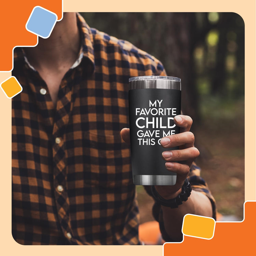 NewEleven Fathers Day Gift for Dad - Birthday Gift for Dad from Kids - Gifts for Husband - Birthday Present Ideas for Father from Daughter, Son - 20 Oz Tumbler 🍁 All In One Marketplace Canada