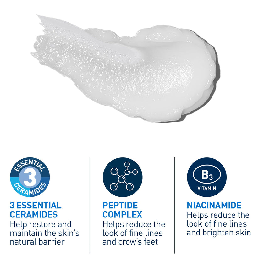CeraVe Skin Renewing Eye Cream, Under Eye Cream with Caffeine, Peptides, & Hyaluronic Acid, Reduce Appearance of Fine Lines. Fragrance-Free & Ophthalmologist Tested, 15 mL 🍁 All In One Marketplace Canada