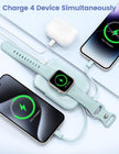 RORRY CharmGo Portable Charger, 5000mAh Portable Charger Power Bank with Built-in Cables, Travel Keychain Battery Pack for Apple Watch Ultra 3/2/10/9/8/Ultra/7/6/SE, iPhone 17/16/15, Blue 🍁 All In One Marketplace Canada