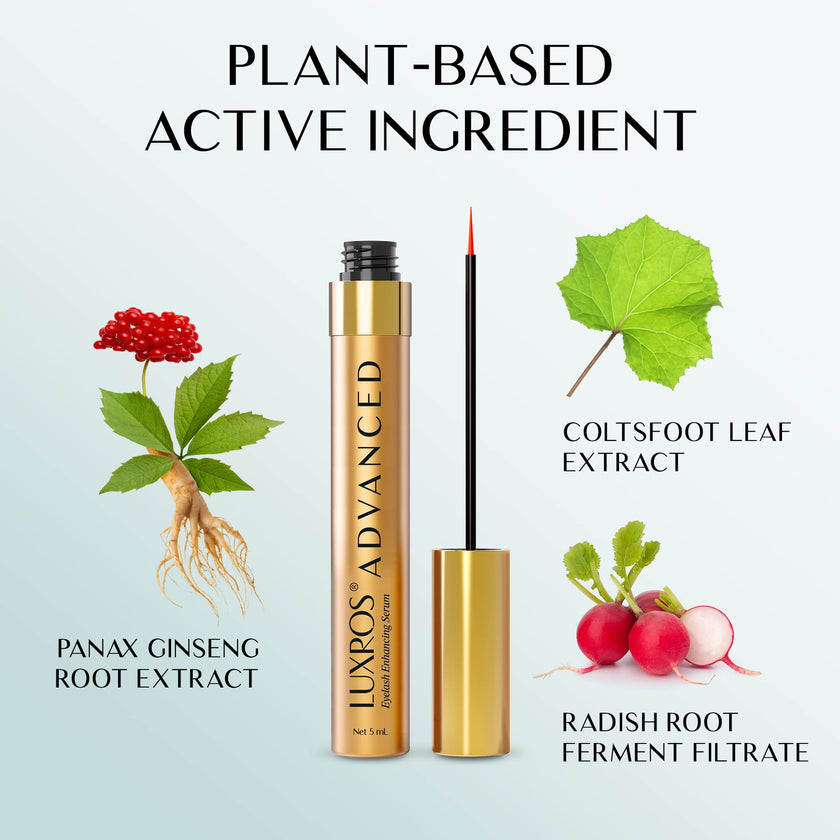 LUXROS Eyelash Serum 5 mL, Eyelash Enhancer Serum for Longer, Thicker Healthier Lashes, Made in USA, 5mL 6 Month Supply 🍁 All In One Marketplace Canada