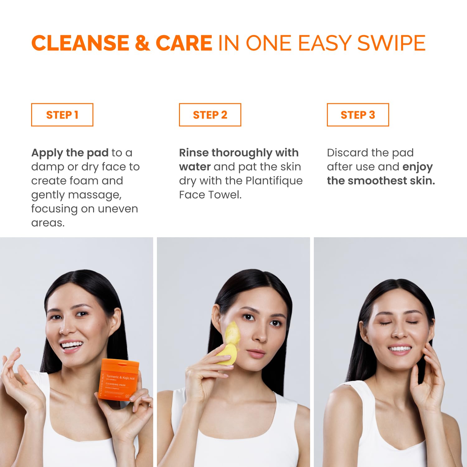 PLANTIFIQUE Kojic Acid and Turmeric Cleansing Pads - Lab-Tested - 60 Exfoliating Pads with Ceramides, Niacinamide & Vitamin C for Dark Spots & Uneven Skin Tone 🍁 All In One Marketplace Canada