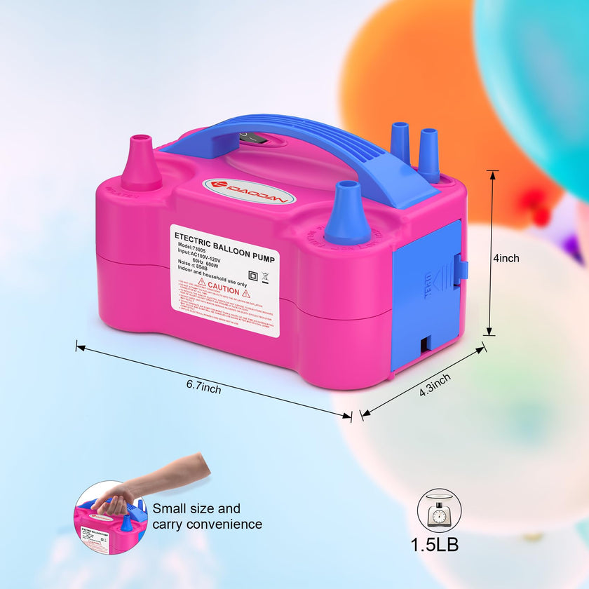 IDAODAN Electric Balloon Pump, Portable Electric Balloon Blower Machine Inflator Air Pump Dual Nozzle110V 600W for Party Decorations 🍁 All In One Marketplace Canada
