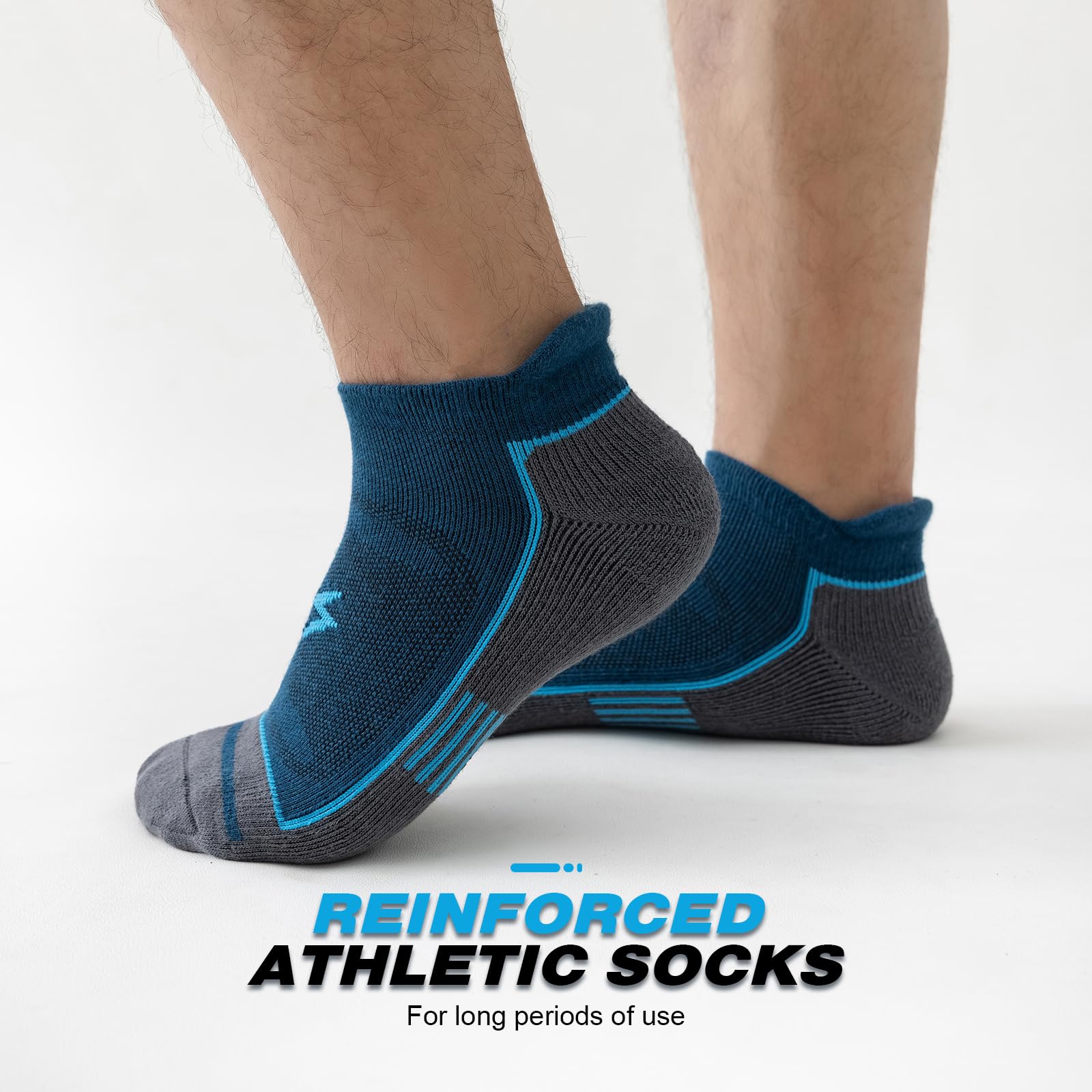 Cirorld Mens Ankle Running Socks, Athletic Cushioned Low Cut Moisture Wicking Cotton Short Sports Socks, 6 Pairs 🍁 All In One Marketplace Canada