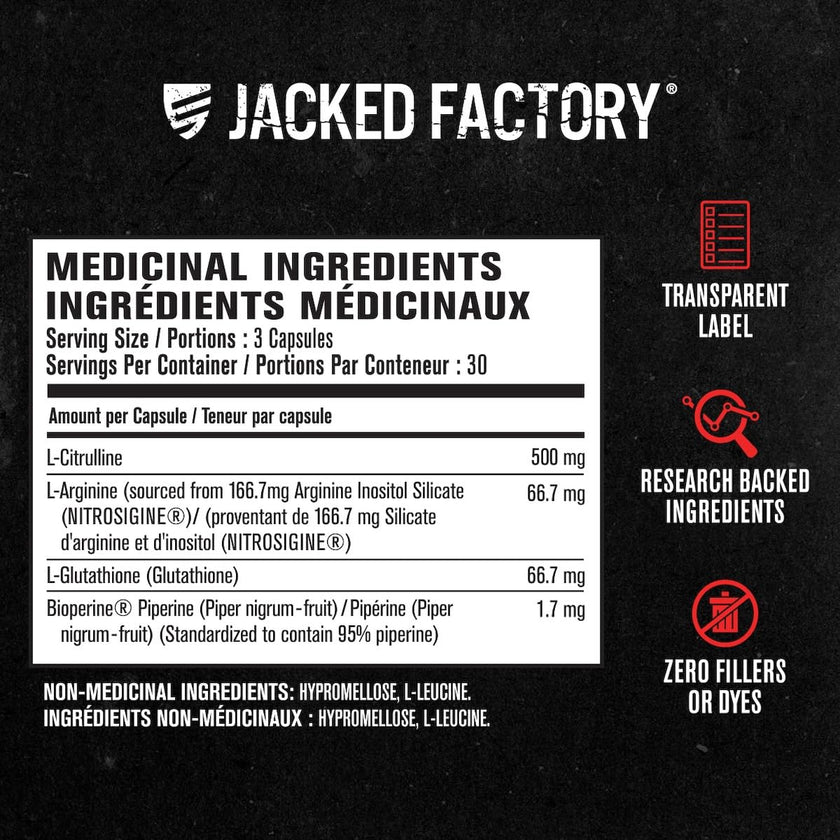 Nitric Oxide Supplement N.O. XT with Nitrosigine L Arginine & L Citrulline for Muscle Growth, Pumps, Vascularity, & Energy - 90 Count 🍁 All In One Marketplace Canada