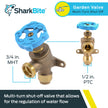 SharkBite 1/2 Inch x 3/4 Inch MHT Garden Valve, Multi Turn, Push to Connect Brass Plumbing Fitting, PEX Pipe, Copper, CPVC, PE-RT, HDPE, 24622LF 🍁 All In One Marketplace Canada