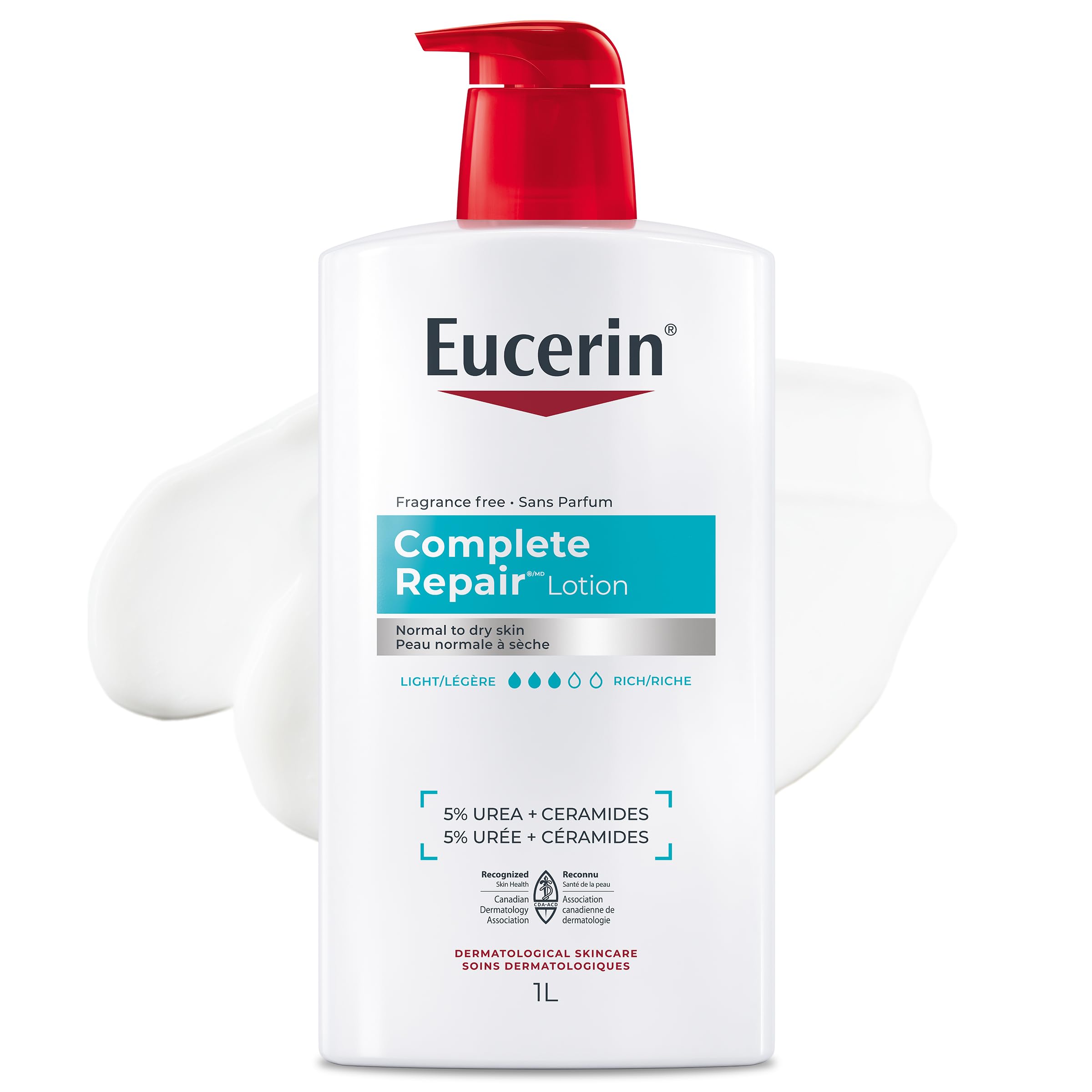 Eucerin Complete Repair Lotion, 5% Urea & Ceramides, Hydrates Dry Skin, 1L 🍁 All In One Marketplace Canada